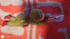 Vintage Occupied Japan Celluloid Soldier In Green Uniform With Rifle Wind Up
