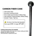 Fzkaly One-piece Carbon Fiber Walking Cane - Round Ergonomic Handle  Stylish