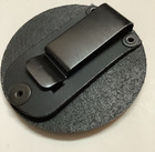 Plain Leather Clip On Badge Star Holder Round