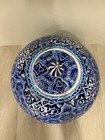 9 x8  Handmade Turkish Iznik Seljuk Geometric Pattern Ceramic Jar Urn Canister