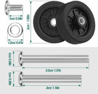 4pcs Luggage Wheels Replacement Od 50mm  Rubber Repair Suitcase Swivel Casters 