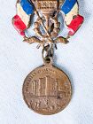 1881 France Bastille Day Commemorative Pin Medal Flags Finial Carnavalet Museum