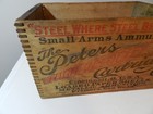 Antique  1908 Peter s Cartridge Company - Small Arms Ammunition Wooden Box