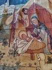 Vtg American Greetings Christmas Nativity Woven Tapestry Afghan Throw Blanket