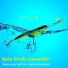 New Fishing Swivel Set Of 50 Stainless Steel W  Snap Bass Fish Test 50-90 Lbs