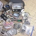 Vintage Mcm Assorted Brass Light Fixture Parts  Window Stops  Mixed Hardware Lot
