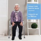 Adjustable Height Raised Toilet Seat Bathroom Assist Stand For Elderly  Disabled