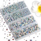 6736pcs Hotfix Rhinestones Flatback ab Crystal Small  Ab 