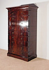 Thomas Pheasant For Baker Furniture Massive Flame Mahogany Empire Linen Press