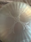 Vintage Frosted Etched Glass Lamp Shade Bowl Art Deco Torchiere Style 9    Opening