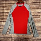Patagonia Capilene 2 Mens Medium Red Gray Long Sleeve Base Layer Shirt Raglan