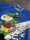 Vintage 90s Snoopy Winter Ski Playsuit Romper 18 Mo 