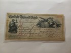 Vintage 1884 Carlisle Pa Deposit Bank Check Revenue Beautiful Vignette       Art 