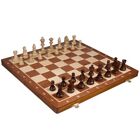 Large Handmade Wooden Chess Set 21  Hand Carved Board Pieces Vintage Full Game