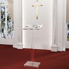 Acrylic Clear Podium Stand  47-inch Professional Presentation Podium For Church