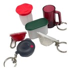 Tupperware Tiny Treasures Keychains  Magnet  Mini Divided Salt And Pepper Set