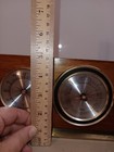 Vintage Jason 3 Gauge Weather Station Wood Brass  Parts Or Decor Only