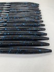 5    Black Blue Flake Senko Style Soft Plastic Bass Fishing Stick Bait 50pc Bulk