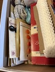 Lot Of Vintage Sewing Notions Buttons Needles Thread Zipper Etc