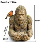 Bigfoot Bird Feeder For Outdoors - Hand-painted Garden Sculpture   Wild Bird    