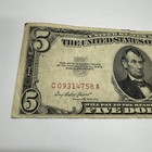 Nice  1953-a  5 Red Seal Five Dollar United States Note Nice Wow  1953 A