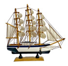 10in Sailboat  charles Morgan  Model Ship Wooden Clipper Boat Nautical Beach New