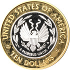2000-w Library Of Congress Commemorative Bimetallic  10 Proof Coin Ogp   Coa