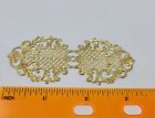 10 Pcs Gold Tone Metal Filigree Art Deco Charms Craft Accents Jewelry Findings