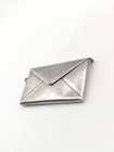 Antique Sterling Silver Double Stamp Holder Envelope  Chatelaine Pendant 
