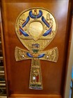 Stunning Wall Decor ancient Egyptian Ankh Symbol   Key Of Life  On Wooden Frame