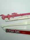 Twa   Pan Am  Souvenir Stirrer Swizzle Sticks Mixed Drink Jet Lot Of  5 
