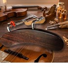 Musical Store Mandolin Armrest Ebony rosewood - Comfort Play Gold silver Clamp