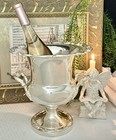 Champagne Bucket Silver Plated Ice Bucket Vintage Wine Cooler Trophy Silver Vase