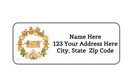 30 Gingerbread Wreath Personalized Return Address Labels 1 In X 2 625 In