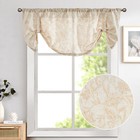 Floral Print Tie Up Valance Farmhouse Window Curtain For Bedroom Living Room