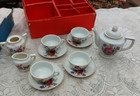 Mini  Tea Set Play Dishes Child Vintage Victorian Courting Couple Little Duchess