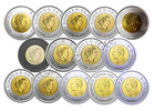          Full Set Canada Colored Toonie Rare  2 Dollars 14-coins Set  2017 - 2025