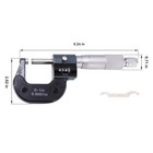 Hfs r  1  Digital Outside Micrometer Digit Counter Carbide Tips 0 0001 