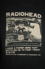 Radiohead Rare  L s Black Shirt Stanley Donwood Art 2000 Made By Waste   