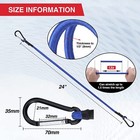 Workpro 4-pack 24-in Bungee Cord Alloy Hook Strong Elastic Rope Heavy Duty Strap