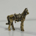 1pc Vintage Brass Horse Figurine Statue Home Office Desk Decor Collectible