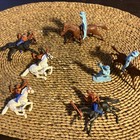 1960   s Marx Apache Set Horses  Frontier Men Native American Indian Riders read