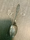 Antique Christmas Sterling Souvenir Spoon Santa Etched Fireplace