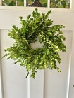 Handmade Boxwood Wreath     Fresh Spring Decor     Natural Greenery Wreath
