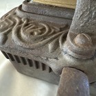 Antique Cast Iron Stove Heater Scroll Finger Loop Mica Primitive Cabin Decor