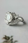 2ct Lab-created Vvs1 d Diamond Designer Wedding Ring 14k White Gold Fn
