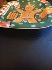 Vintage Lillian Vernon Green Ceramic Gingerbread House Holiday Serving Dish