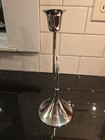 Vintage Silver Plated  Bugle Horn Candlestick 8 25in