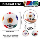 Mesuca Fifa World Cup 2026 Soccer Ball Plush Keychain For Kids - 9  White