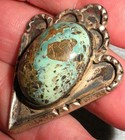 Vintage Navajo Unique Matrix Turquoise Sterling Silver Bolo Vafo